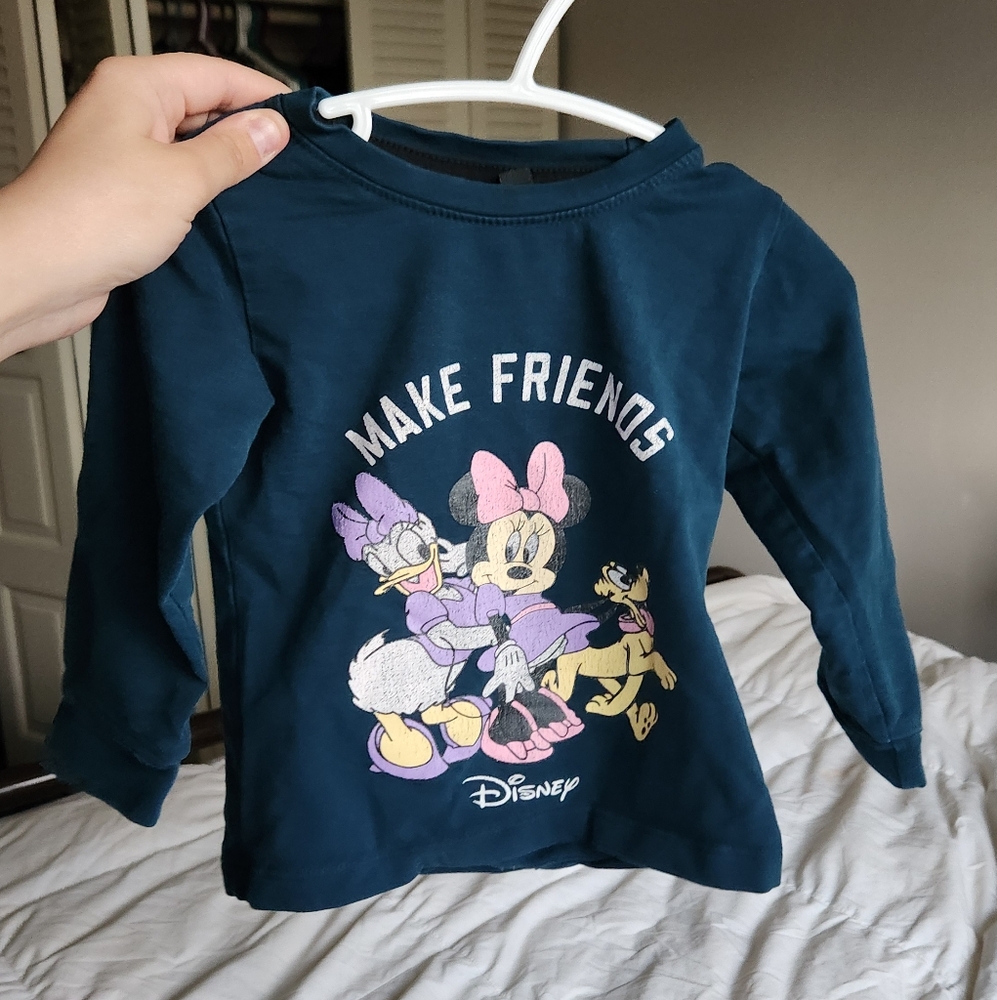 Disney Minnie And Friends Long Sleeve Shirt Size 18-24m